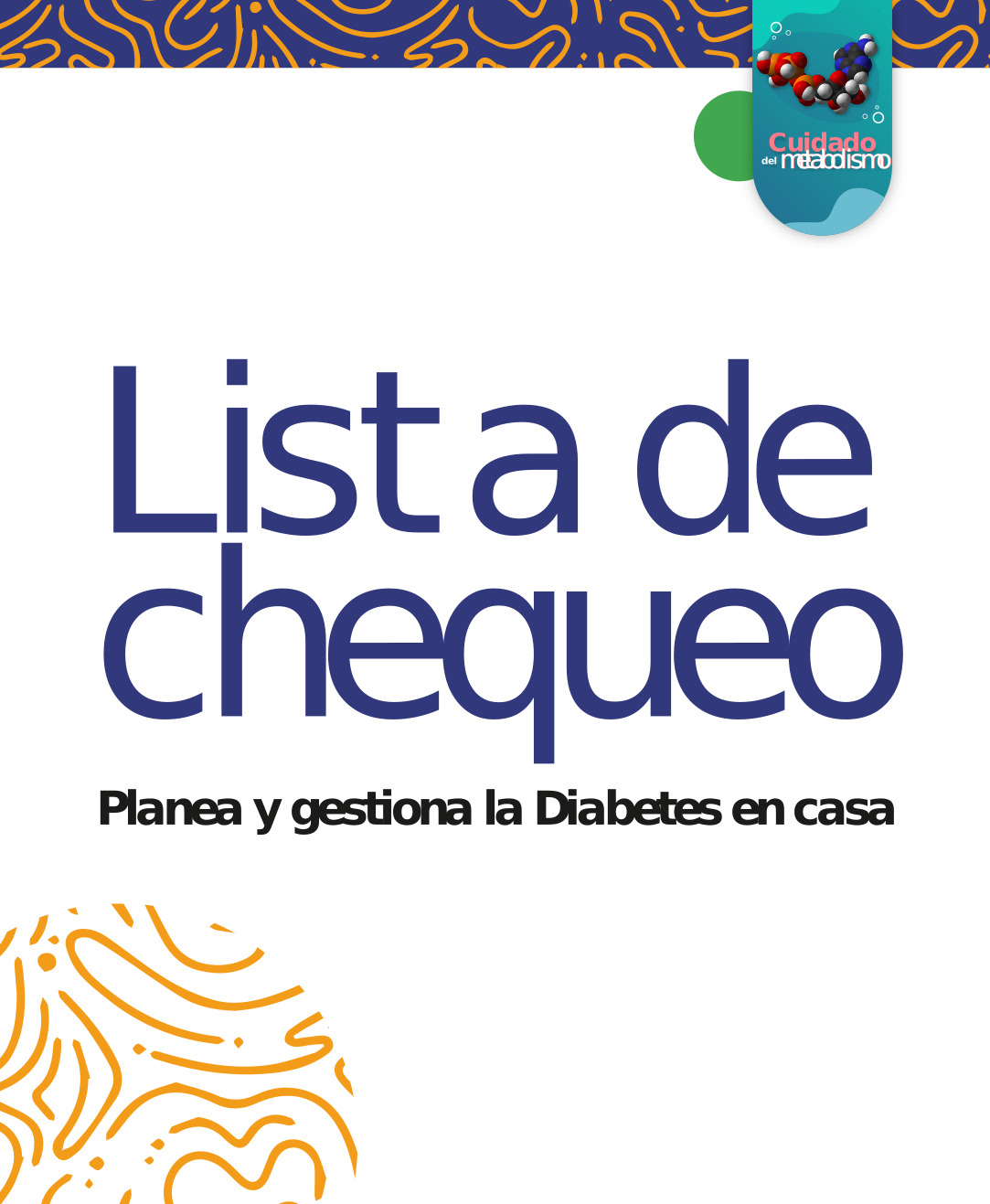 LISTA DE CHEQUEO: Planea y gestiona la Diabetes en casa